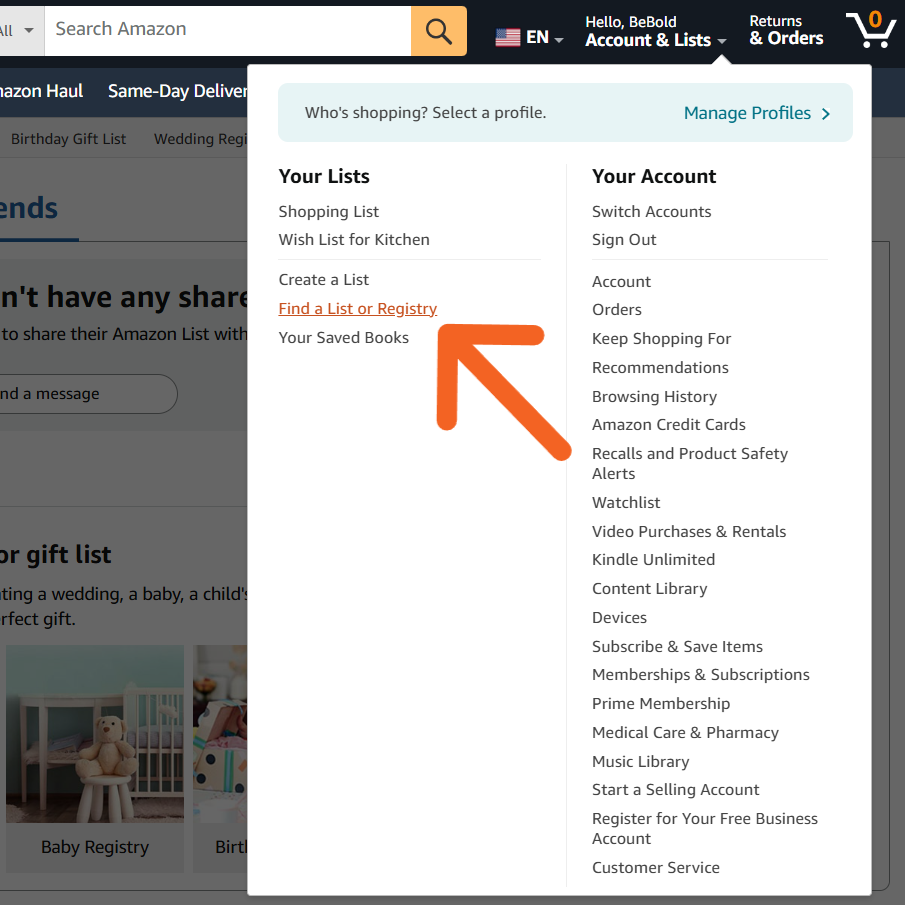 How to Find an Amazon Wish List by Name A StepbyStep Guide